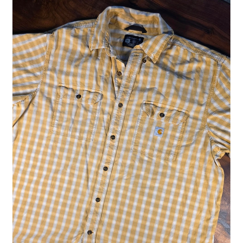 Carhartt Loose Fit Short Sleeve Plaid WORKWEAR Y2K SKATER ATHELEISURE